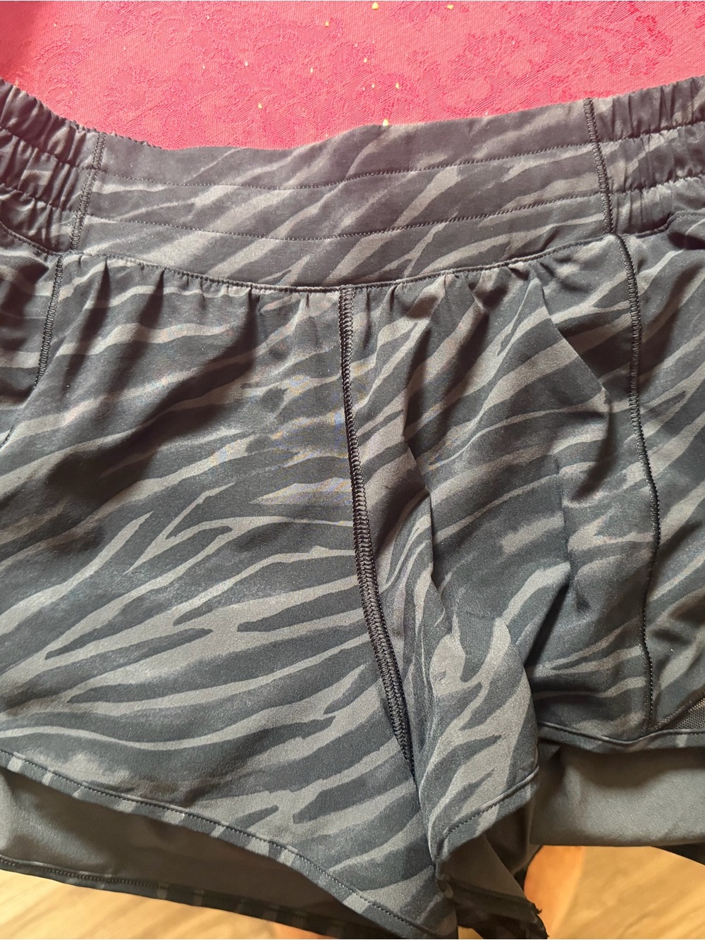 lululemon athletica Black Athletic Shorts with Subtle Texture